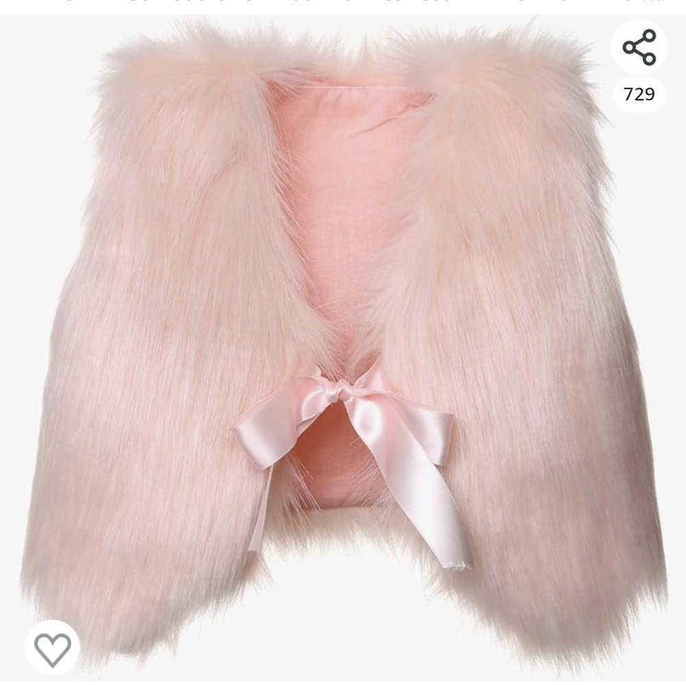 Toddler Girl Faux Fur Vest pink size 12m-24m